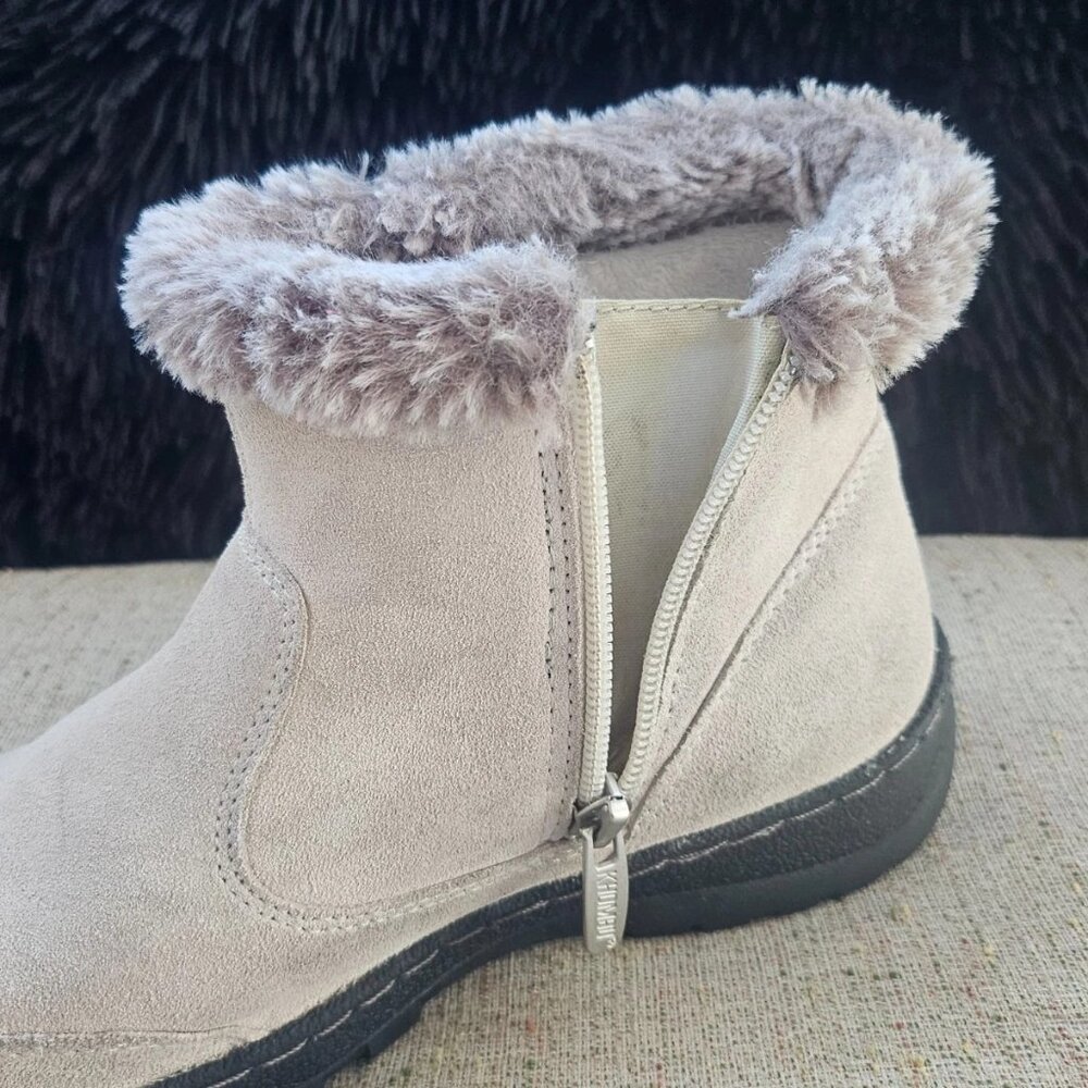 Khombu Women Boots High Top Faux Fur Leather and Man Made Upper Size 7M - Picture 9 of 11